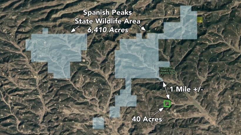 Spanish Peaks Map